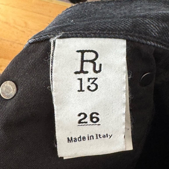 R13 Black Distressed Women Jeans - Picture 6 of 7